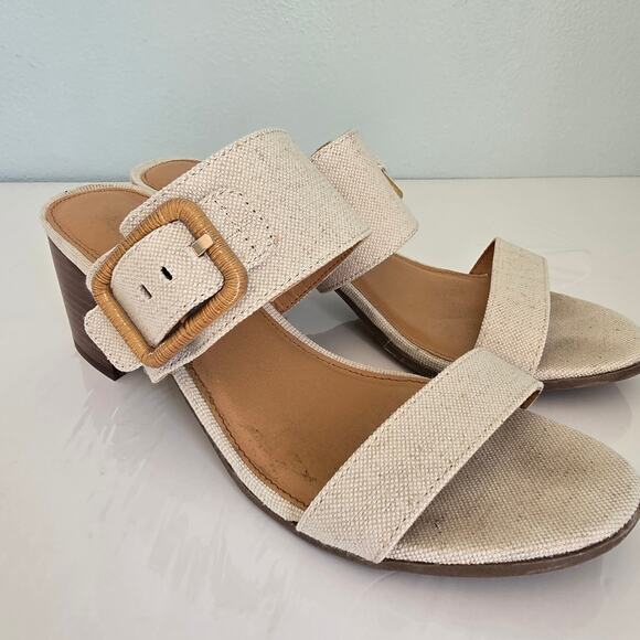 Tommy Bahama Trista Slide Sandal Women's 8.5M Linen Coastal Tropical Nautical - Picture 2 of 14